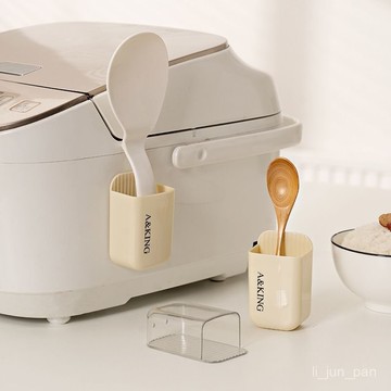 臺灣倉🙌8H出🔥飯勺收納架廚房壁掛電飯煲飯剷置物架硅膠掛鈎不粘米飯勺子放置架