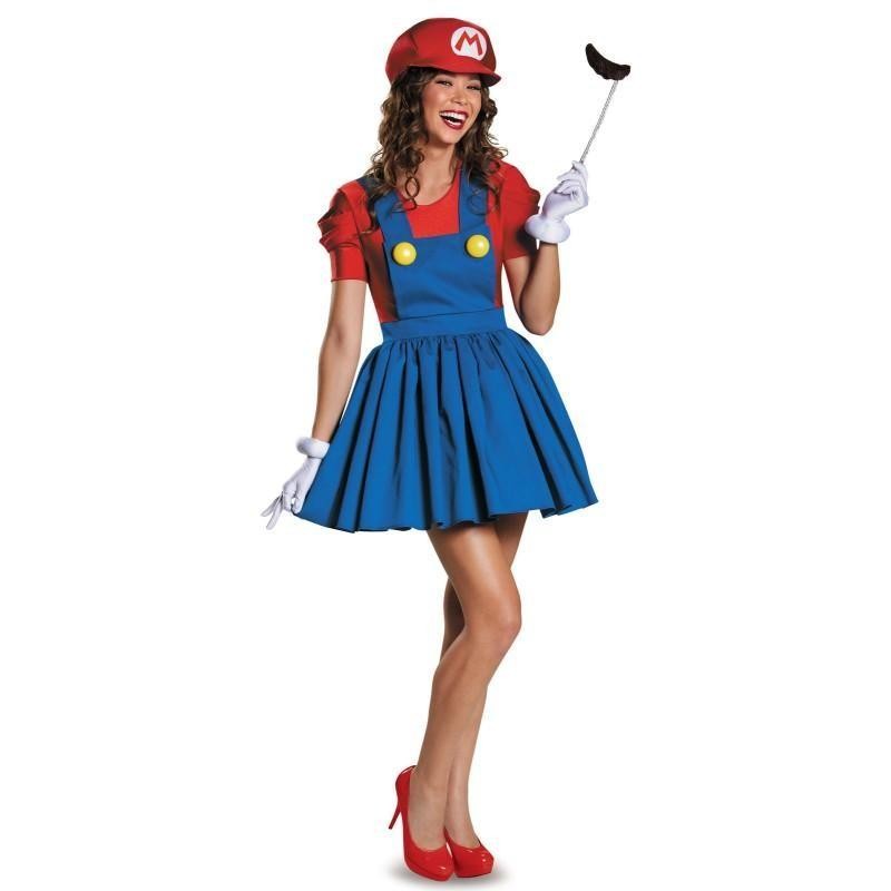 マリオ 女性用 Tweenサイズ ハロウィン コスチューム スーパーマリオ