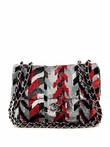 CHANEL Pre-Owned - 2016 Timeless sequinned shoulder bag - women - Leather/Plastic - One Size - Red