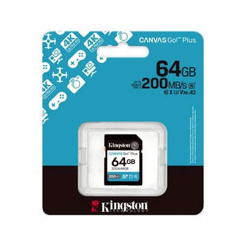 Kingston 金士頓 Canvas Go! Plus 64G SDXC 相機 記憶卡 支援4K 影片