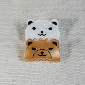 小熊貝兒,鯊魚夾,抓夾-二色