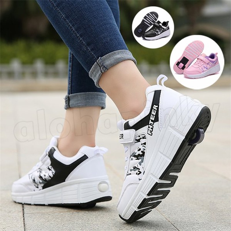 ローラーシューズ ローラースケート キッズ 靴 大人 女の子 2way スニーカー ローラースニーカー メンズ 子供 通気性 送料無料