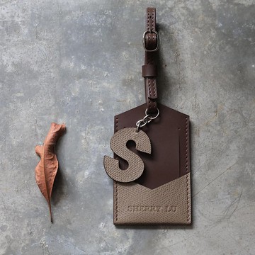 行李吊牌 燕麥手掌紋/深咖啡 客製化禮物