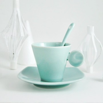 指紋咖啡杯組(附湯匙) | 禮品