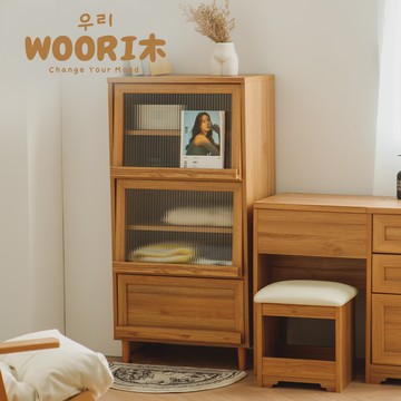 完美主義│WOORI木▹三門廚房收納櫃 DIY商品 書櫃 書報架 置物架 書架 收納櫃 雜誌架【P0023】