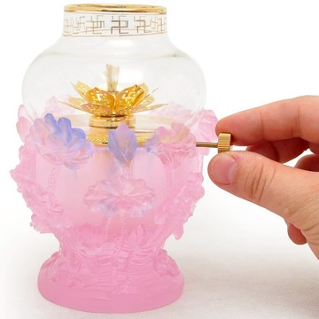 調光蓮花油燈佛燈酥油燈供燈復古燈具長明燈玻璃燈罩芯棉燈芯佛具
