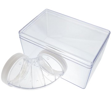 小型倉鼠用透明沐浴盆廁所躲藏屋 單孔正面款  1個  透明