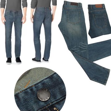 大碼四季男裝牛仔修身直筒彈力長褲外貿原單m木K尾貨剪標牛貨