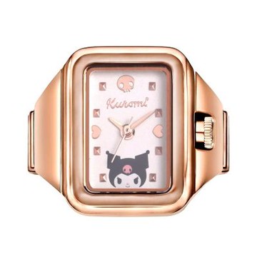Hello Kitty 凱蒂貓 人氣角色酷洛米戒指錶-玫瑰金 LK713LRWI-A