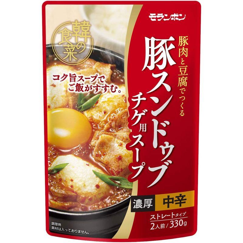 モランボン 韓の食菜 豚スンドゥブチゲ用スープ 330g ×5袋