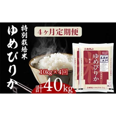 ふるさと納税 日経トレンディ「米のヒット甲子園」大賞受賞『特栽米ゆめぴりか5kg×2』定期便！毎月1回・計4回お届け 北海道奈井江町