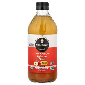 Spectrum Culinary, 有機蘋果醋，未過濾，16 液量盎司（473 毫升）