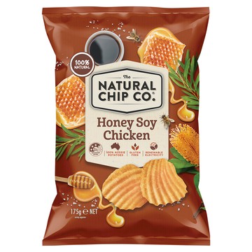 NATURAL CHIP CO. 波浪厚片洋芋片 蜂蜜雞汁口味 100%澳洲生產馬鈴薯  175g  1包