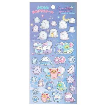 【震撼精品百貨】角落生物 Sumikko Gurashi~SAN-X 角落生物箔押貼紙-幽靈藍*81444