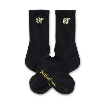 BFF Ice cream Font Sock Black 冰淇淋字 黑色 中筒襪 襪子 BFF-23 [台灣現貨]