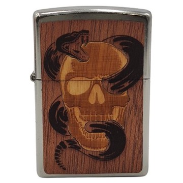 Zippo 49042 燃油式打火機 煤油打火機  打火機 頭骨和蛇【現貨】