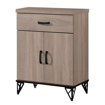 文創集 菲希 灰橡2尺二門單抽餐櫃-60.5x40x84cm免組