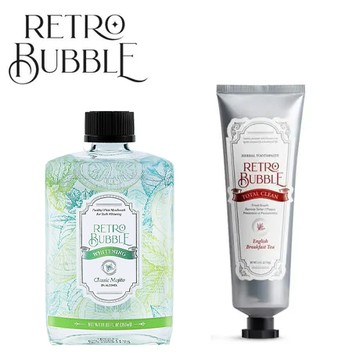 【任e購】RETRO BUBBLE-全效蜂膠牙周美白牙膏-英式早餐茶口味100g+乳鐵亮白草本精品漱口水-經典Mojito350ml