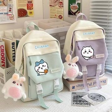 chiikawa周邊書包小八雙肩包可愛女生小學生高顏值ins初中生背包