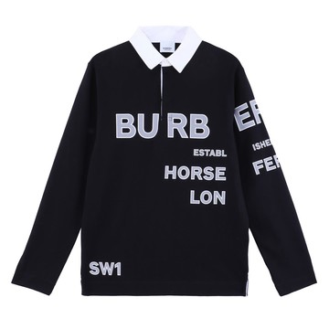BURBERRY Kids 男童Houseferry長袖polo衫