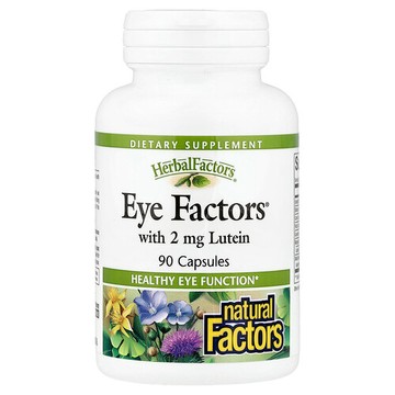 Natural Factors, 含 2 毫克葉黃素的眼部因數，90 粒膠囊