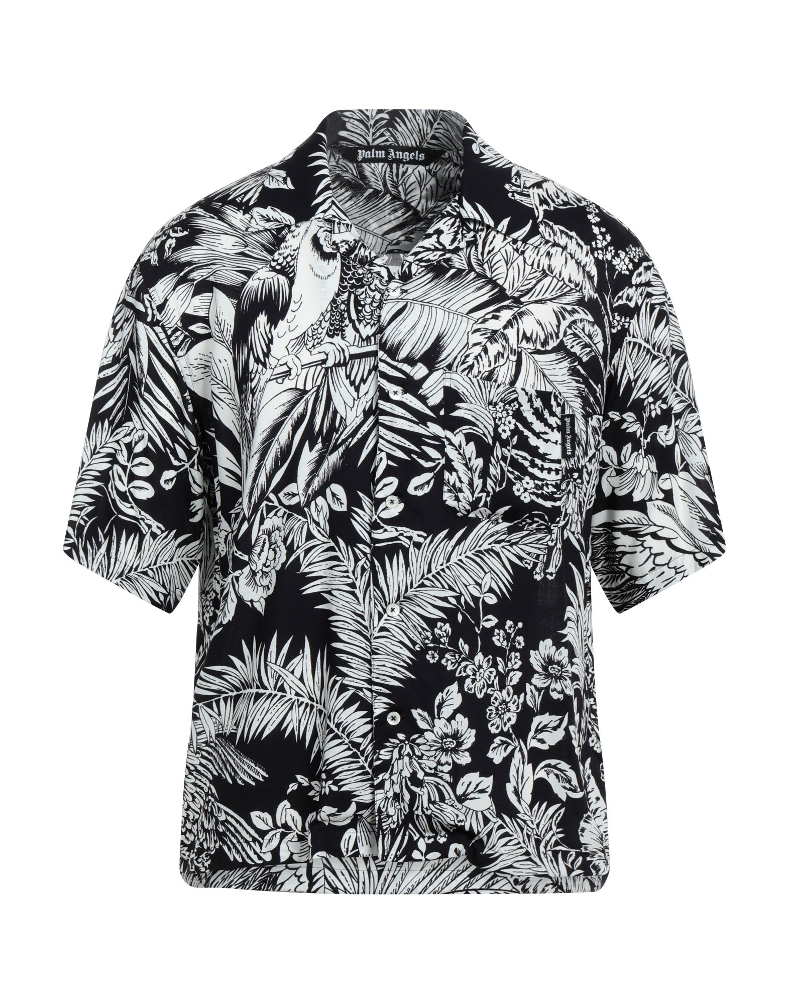 パーム・エンジェルス PALM ANGELS シャツ ブラック 48 レーヨン 100 