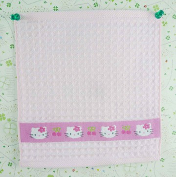 【震撼精品百貨】Hello Kitty 凱蒂貓 方巾/毛巾-粉色底櫻桃造型 震撼日式精品百貨