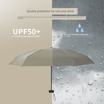 黑膠高端氣質超薄中性晴雨遮陽傘