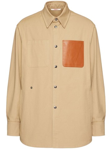 Valentino Shirt Jacket With Leather Pocket