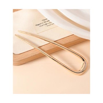 u型發簪丸子盤發日常通勤發釵上班族簪子女士高級金色釵子發卡女