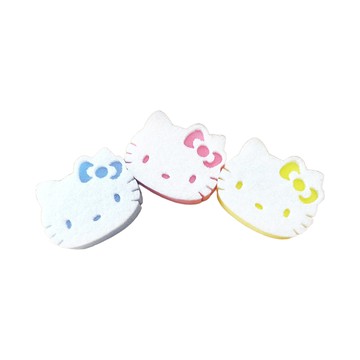 Hello Kitty 凱蒂貓 造型菜瓜布 商品型號: KC-2103 3入  11.5 x 9.5 x 3.5cm  1組