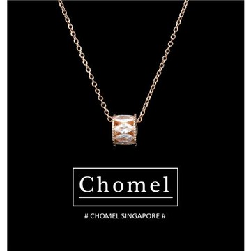 Chomel新加坡ins女菱形鉆石項鏈