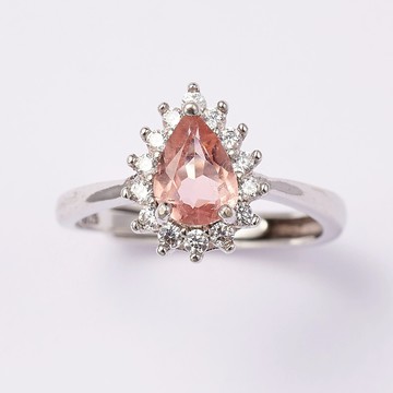 粉碧璽戒指 | 粉色 碧璽 電氣石 人緣桃花 能量滋補 寶石戒指 925純銀 活圍 S24AH01-23