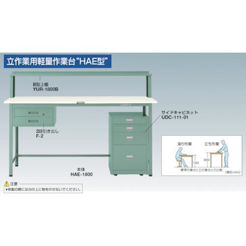 オールノット TRUSCO HRAE型立作業台 1800X900XH900 1段引出付  HRAE1809F1(2784831)[法人・事業所限定][直送元]