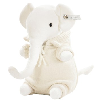 Steiff 德國金耳釦泰迪熊 大象  21cm  白色  1個