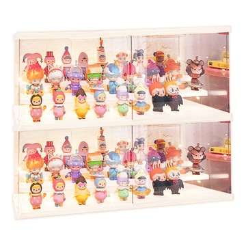 【慢慢家居】高透壓克力DIY可疊加模型收納展示櫃-2入(特大號-白色)特大號-白色*2