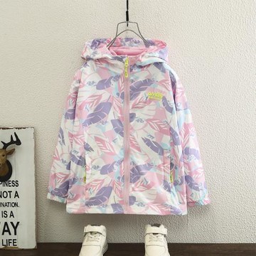 女童外套新款春秋兒童上衣沖鋒衣中大童洋氣韓版外穿拉鏈衫舒適潮