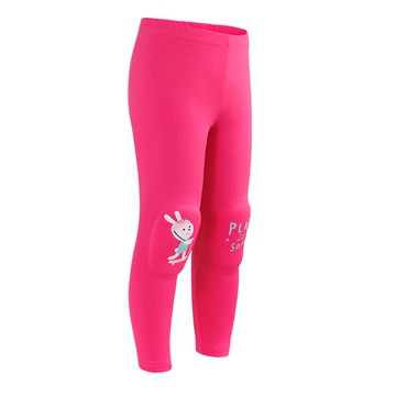 韓國 OZKIZ - 護膝彈力緊身褲-桃粉兔