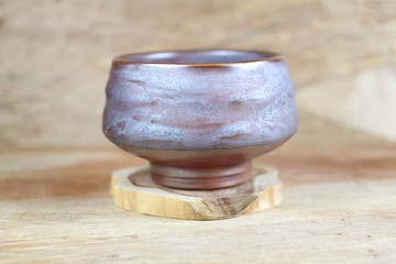 【送禮好物】原礦土塗層 高足茶碗 名家葉敏祥手工作品