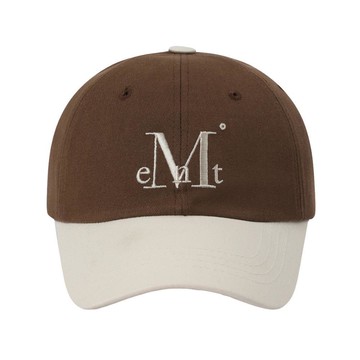 韓國 MUCENT SIGNATURE TWO TONE BALL CAP 韓國製 經典雙色拼接棒球帽 棕色×香草 BROWN - VANILLA