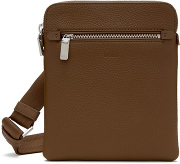 BOSS 棕色 Envelope Embossed Logo 斜挎包