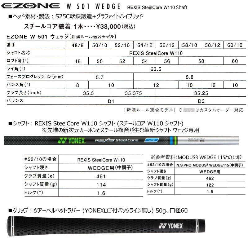 ヨネックス(YONEX) イーゾーン(EZONE) W501 ウェッジ 右用 レクシス