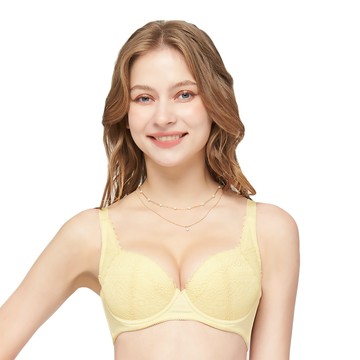 SWEAR 思薇爾 永恆絢彩系列 B-F罩 蕾絲 包覆 女內衣 (晶石黃)
