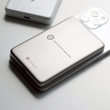 【贈送充電器組】Superthin固態防爆・磁吸行動電源10000mAh 原色鈦