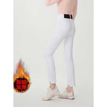 TG高爾夫褲子女加絨加厚女裝服裝修身長褲高腰喇叭褲女士運動女褲