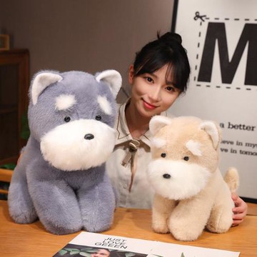 仿真小狗公仔可愛雪納瑞玩偶毛絨玩具布娃娃兒童生日禮物送女友