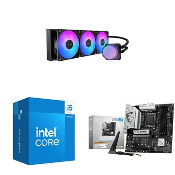 Intel 〈鈔省價〉i5-14400+微星 B760M GAMING PLUS WIFI 主機板+酷碼 水冷散熱器