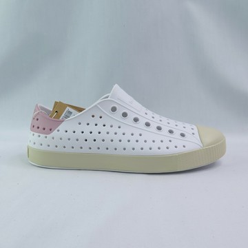 Native JEFFERSON F00002329272 女款 洞洞鞋 白/粉紅【iSport愛運動】