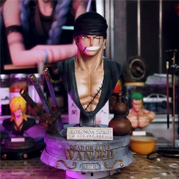 索隆半身胸像高度45cm航海王沙發手辦機箱桌面模型擺件輕奢風家居