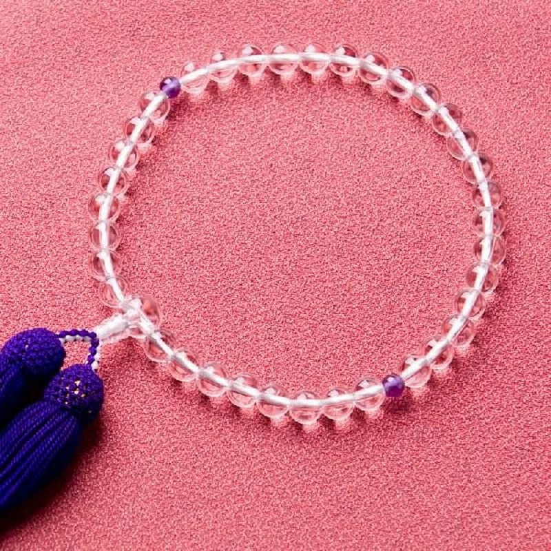 反物 浴衣 念珠 京念珠 数珠 33玉 ローズアメジスト 京都珠数製造卸